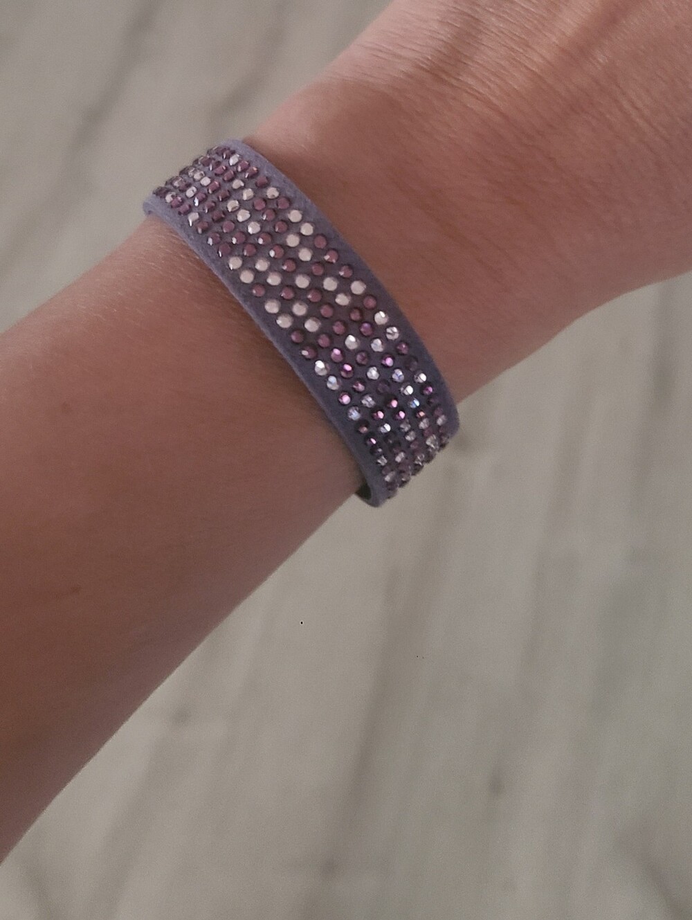 Swarovski Slake Simple Lame Purple Bracelet- Like New In Box